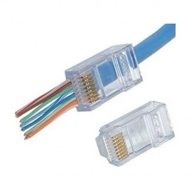 Ez RJ45 Cat6 Yeni Nesil Delikli Jack Konnektör 100'lü Paket