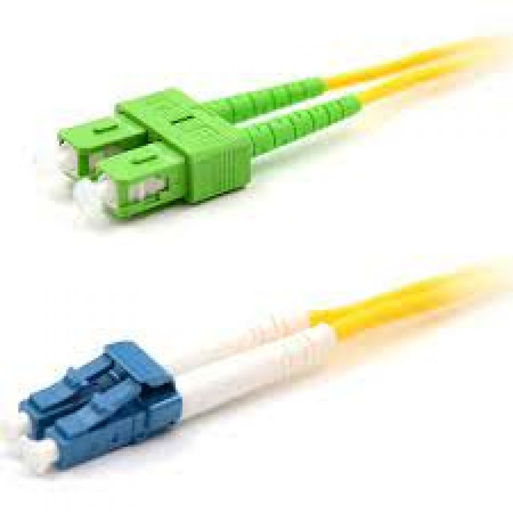 SC/APC - LC/UPC OS2 Duplex 9/125 Fiber Optik Patch Cord